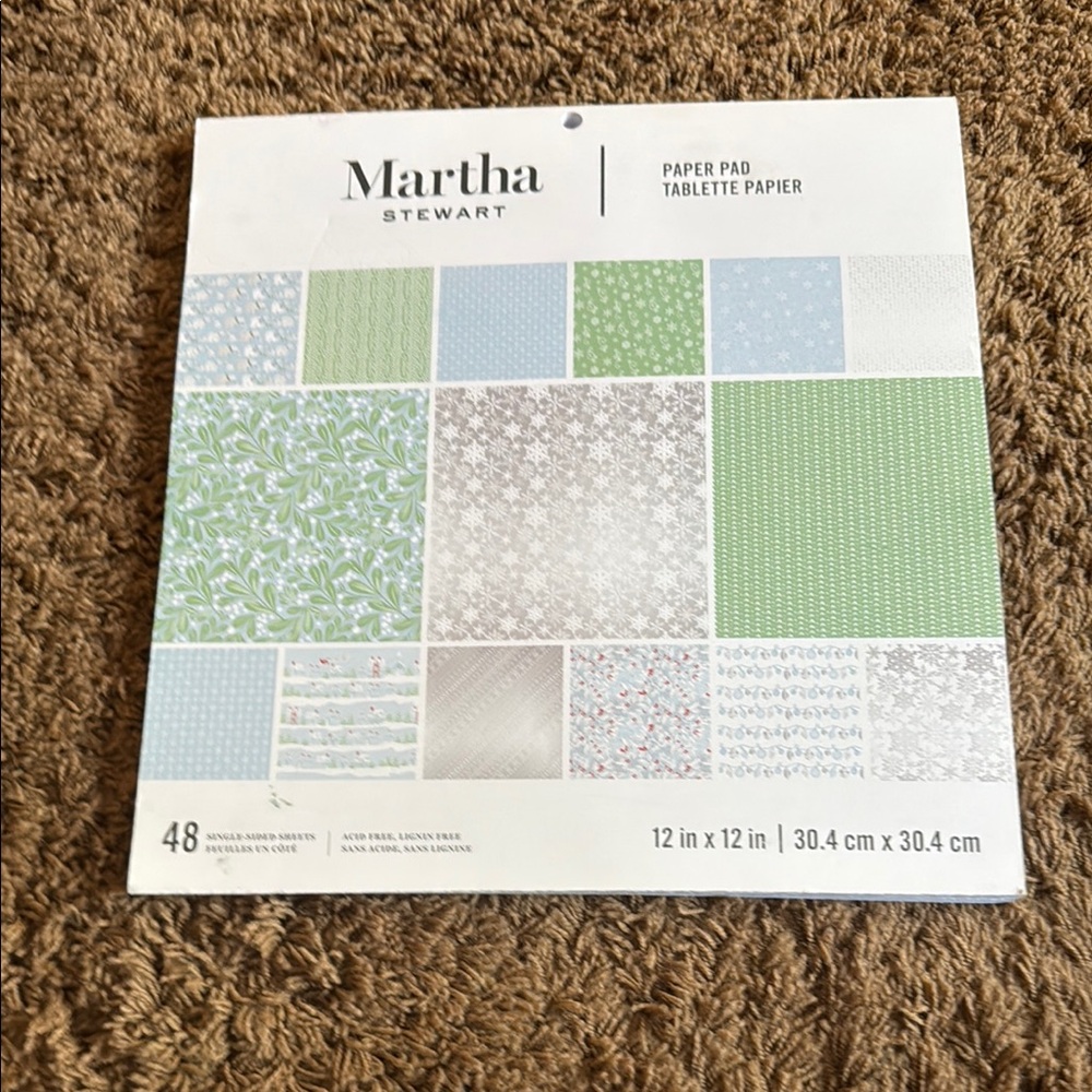 New Martha Stewart Green and Blue Paper Pad